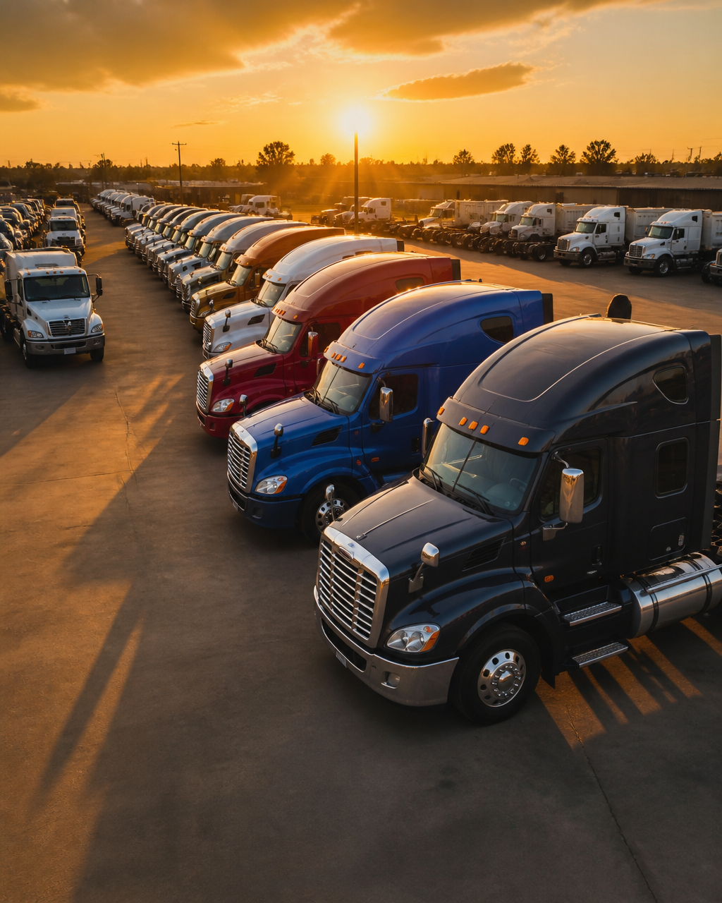 Used truck dealership lot insured by Beyond Insurance Agency